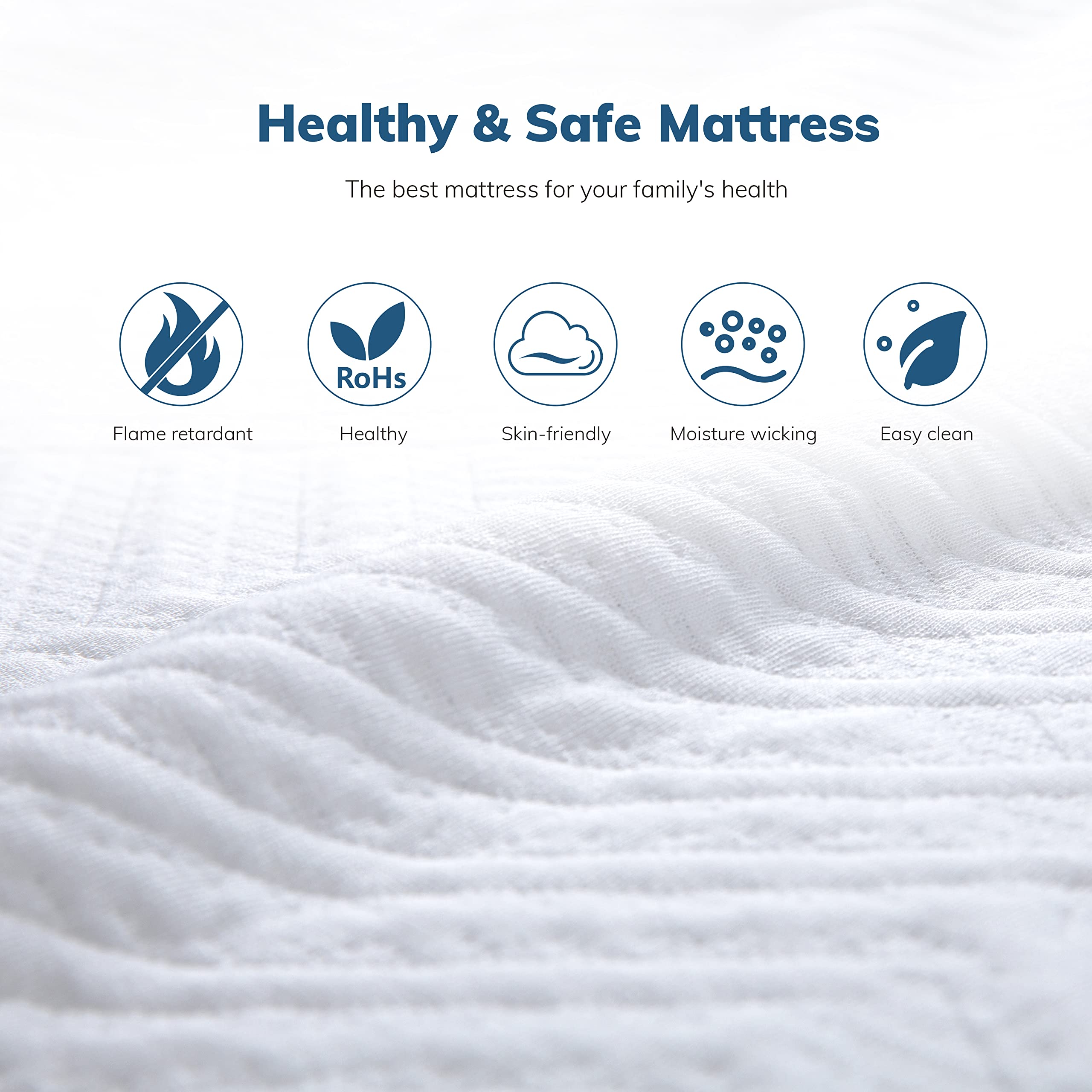 EGO Twin Mattress 6 Inch Green Tea Memory Foam Mattress Twin, CertiPUR-US Certified,
