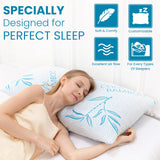 2 Pack King Size Rayon Derived from Bamboo Pillows for Sleeping