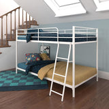 Junior Twin over Twin Bunk Bed, Space-Saving Design, Metal Frame