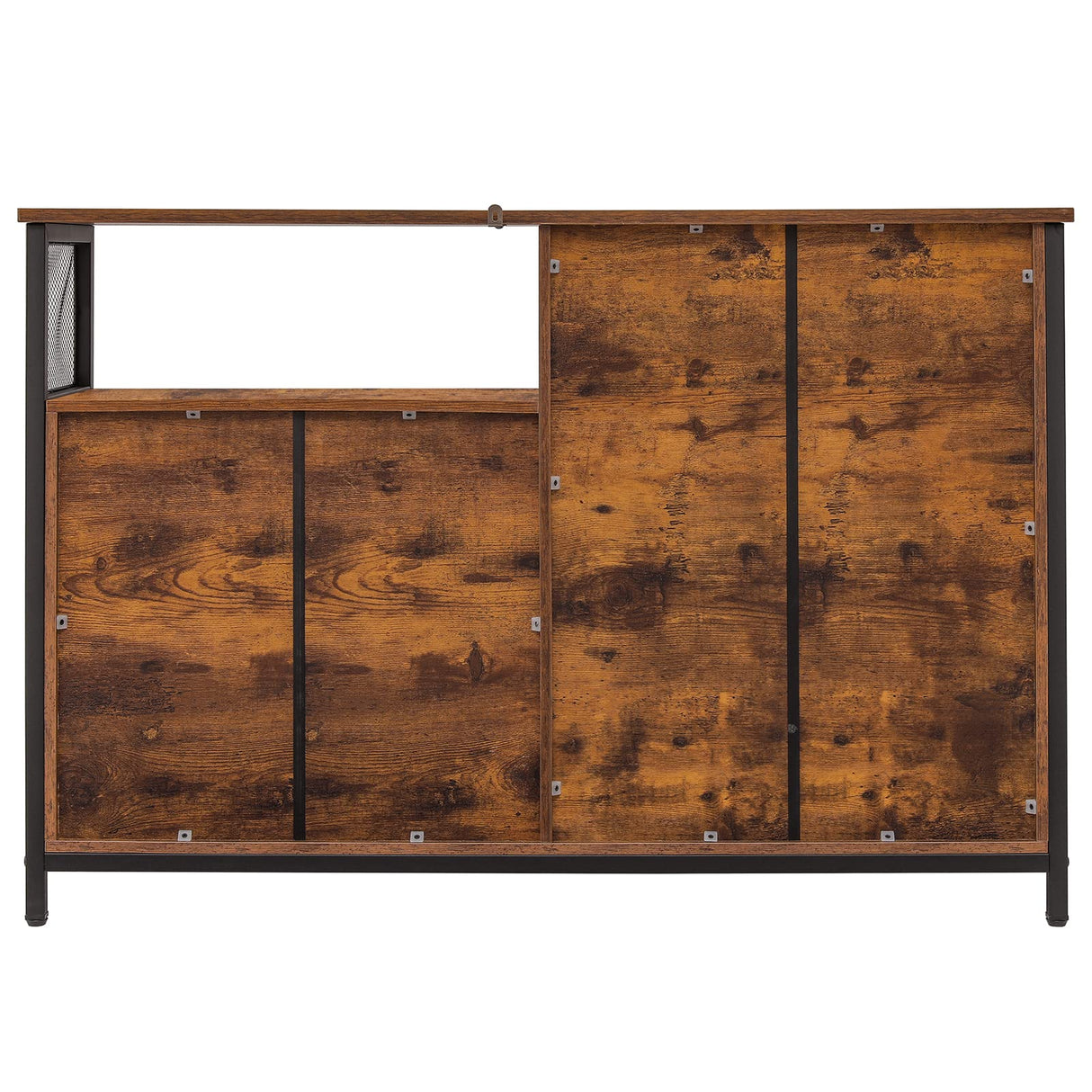 Floor Storage Cabinet, Buffet Storage Cabinet with 2 Barn Doors, Industrial Sideboard with Adjustable Shelves,