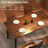 47.2" Solid Vintage Dining Table, Rectangular Wooden Table for Kitchen for 4 or 6