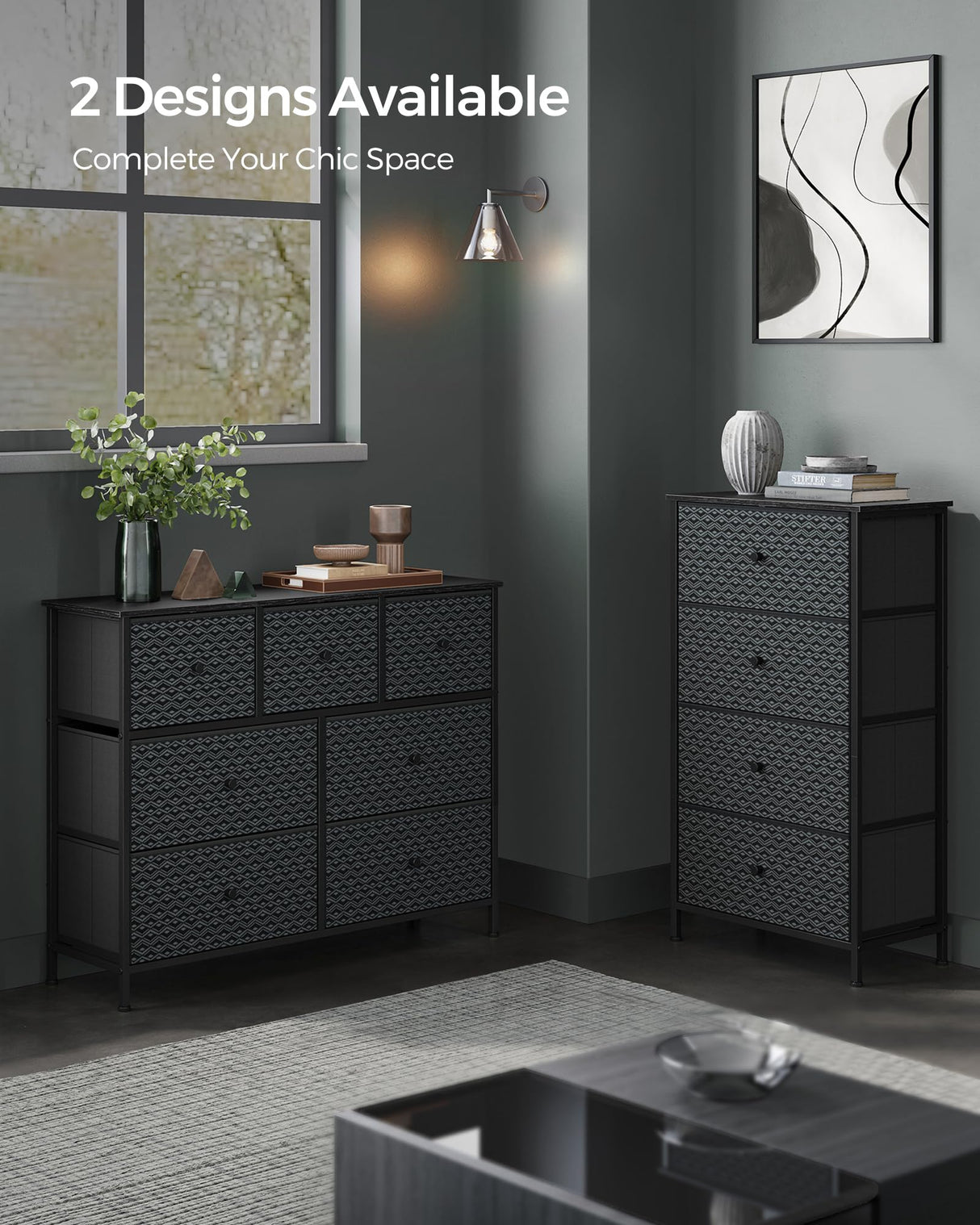 Brent Collection - Dresser for Bedroom, Chest of Drawers, Closet Organizer