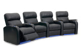 Diesel XS950 Home Theater Seats Black Top-Grain Leather - Memory Foam