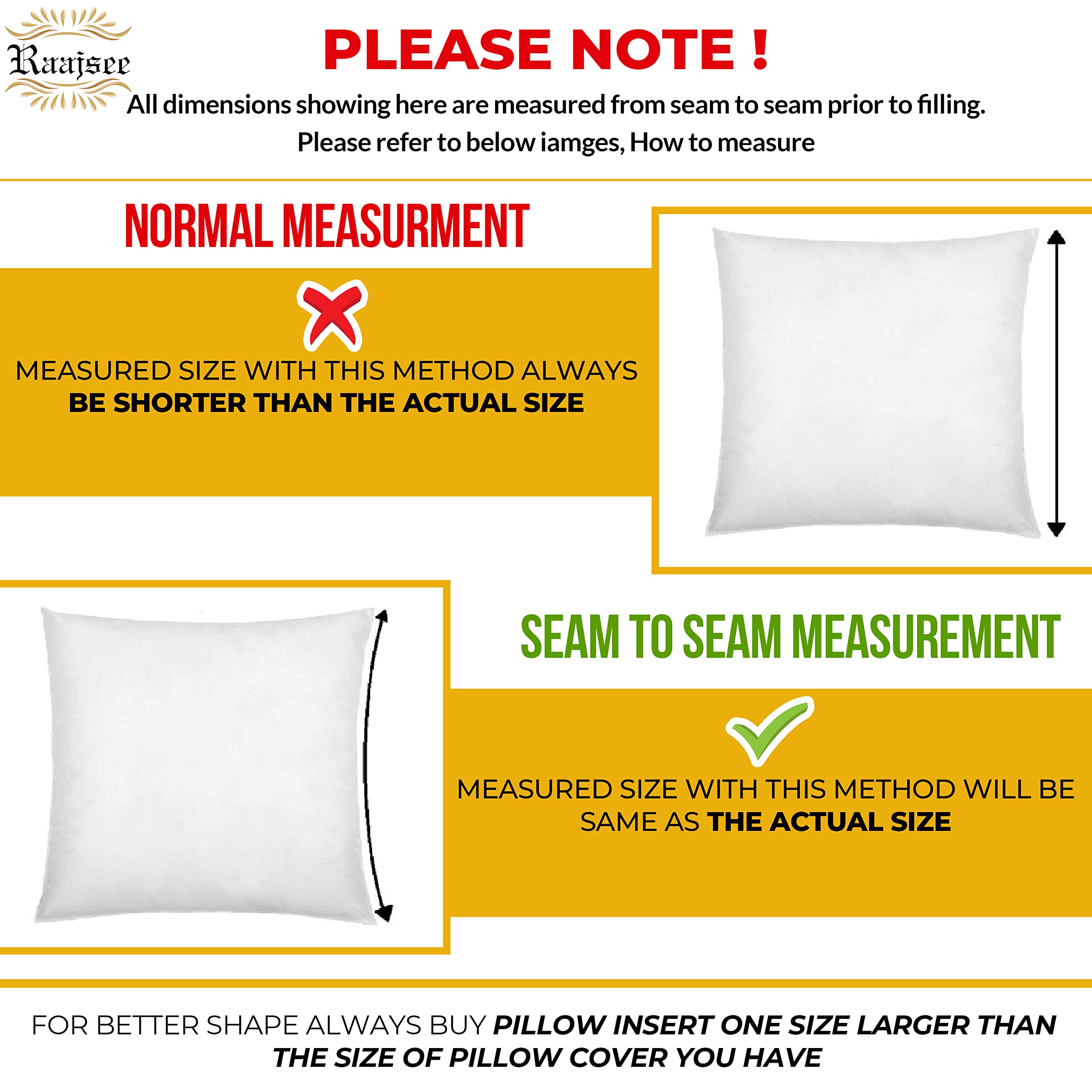 20x20 Throw Pillow Inserts Set of 2 - Luxurious Comfort for Your Couch