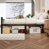 Queen Size Metal Bed Frame with Headboard & Footboard - 14 Inch Platform with Steel Slat Support