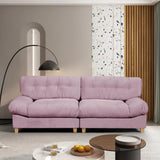 Cloud Separation Sofa, Frosted Velvet Love Seat Sofa with 2 Pillows
