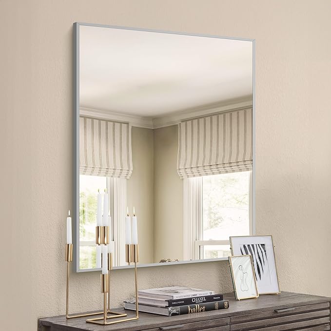 Black Bathroom Mirror for Wall,  Rectangle Mirrors
