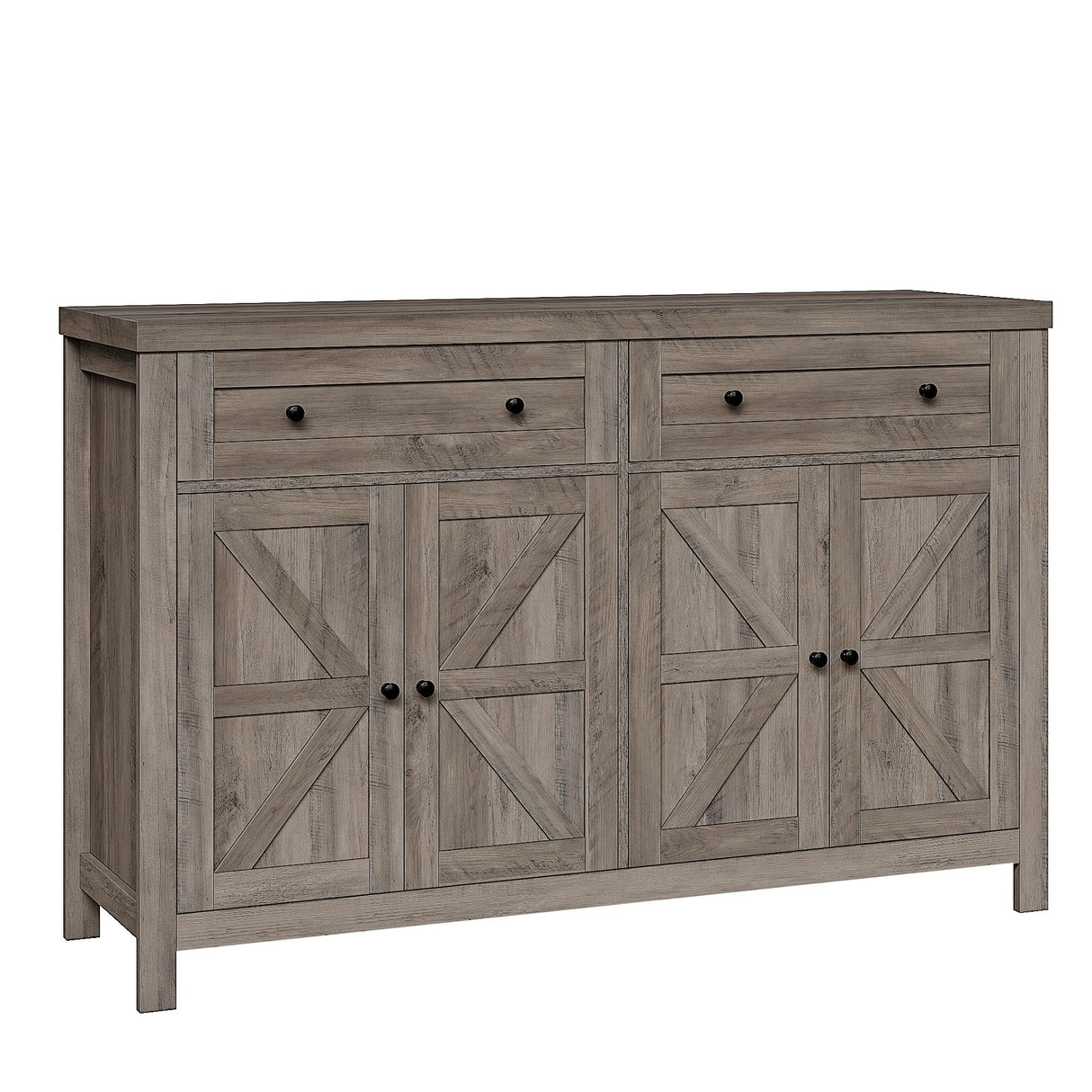 55" Buffet Sideboard Cabinet with Storage, Modern Farmhouse Coffee Bar Cabinet with Drawers and Shelves,