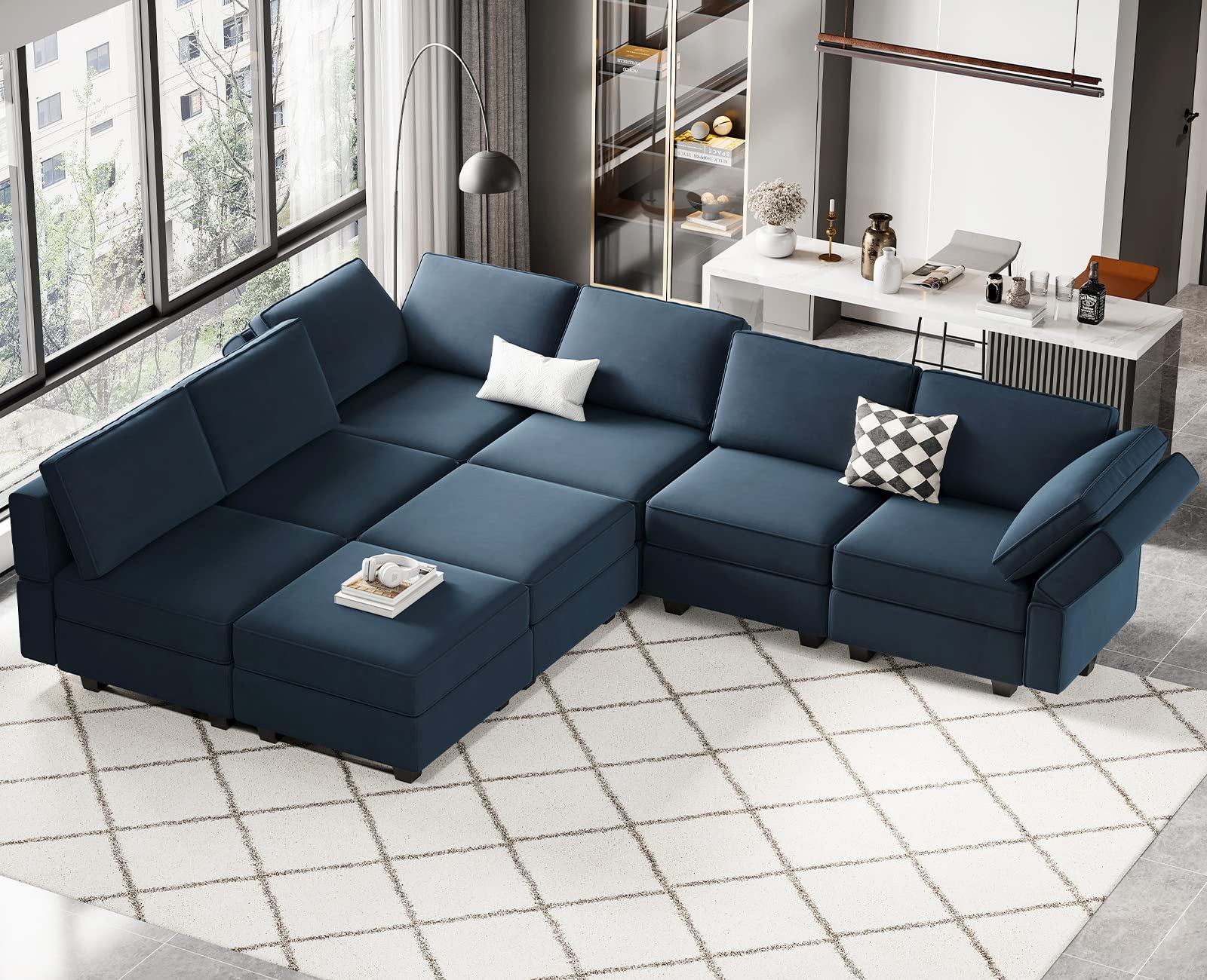 Sectional Sofa with Storage Chaises Sectional Sleeper Sofa Couch 8 Seat Sectional