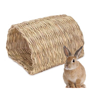 Seagrass House Tunnel Hutch Woven Hut Hay Shelter for Bunny, Rabbits, Guinea pigs