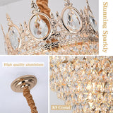 32“ French Empire Crystal Chandelier Modern Gold Crystal Chandeliers Round Large High