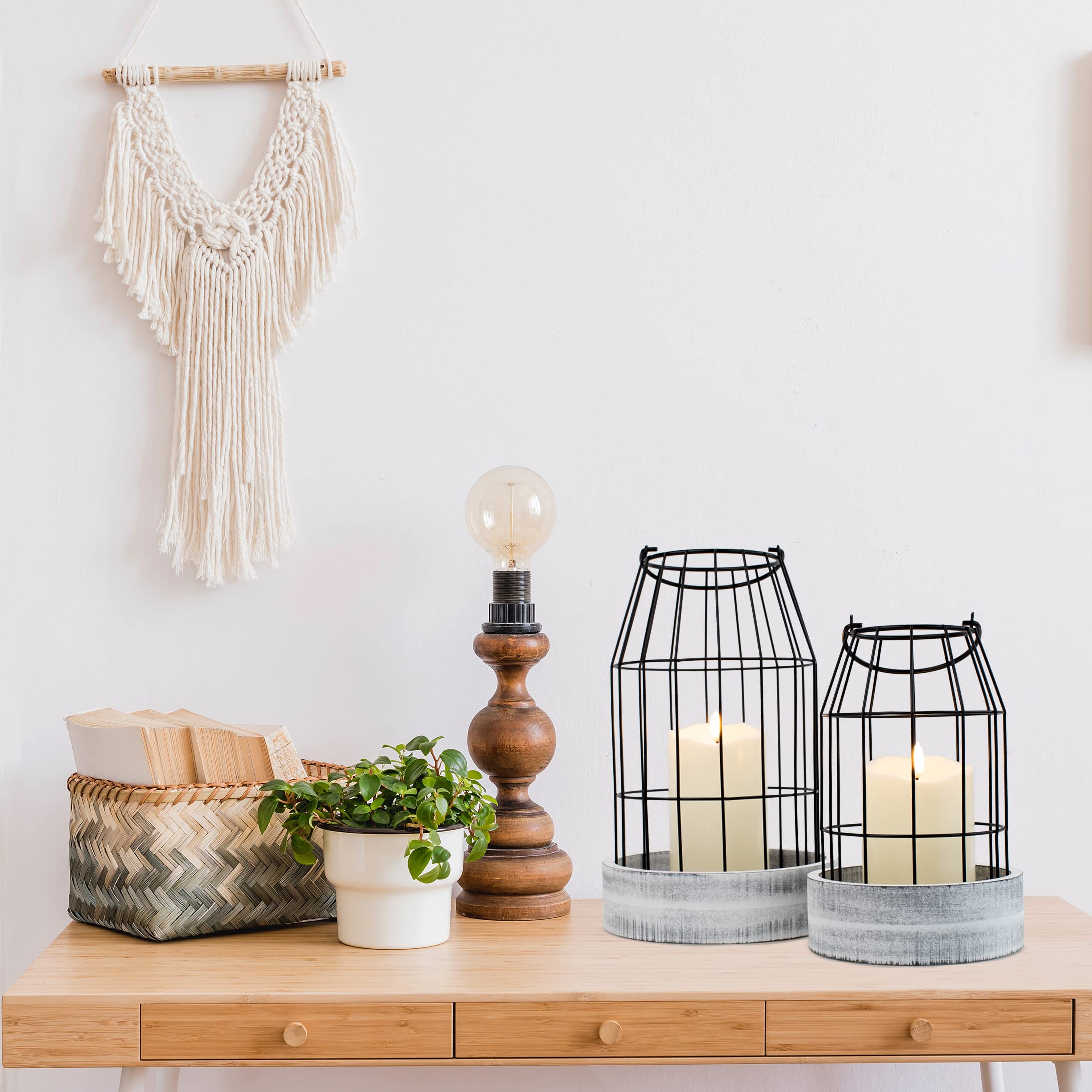 Rustic Farmhouse Lantern Decor - Stylish Decorative Lanterns for Your Living Room