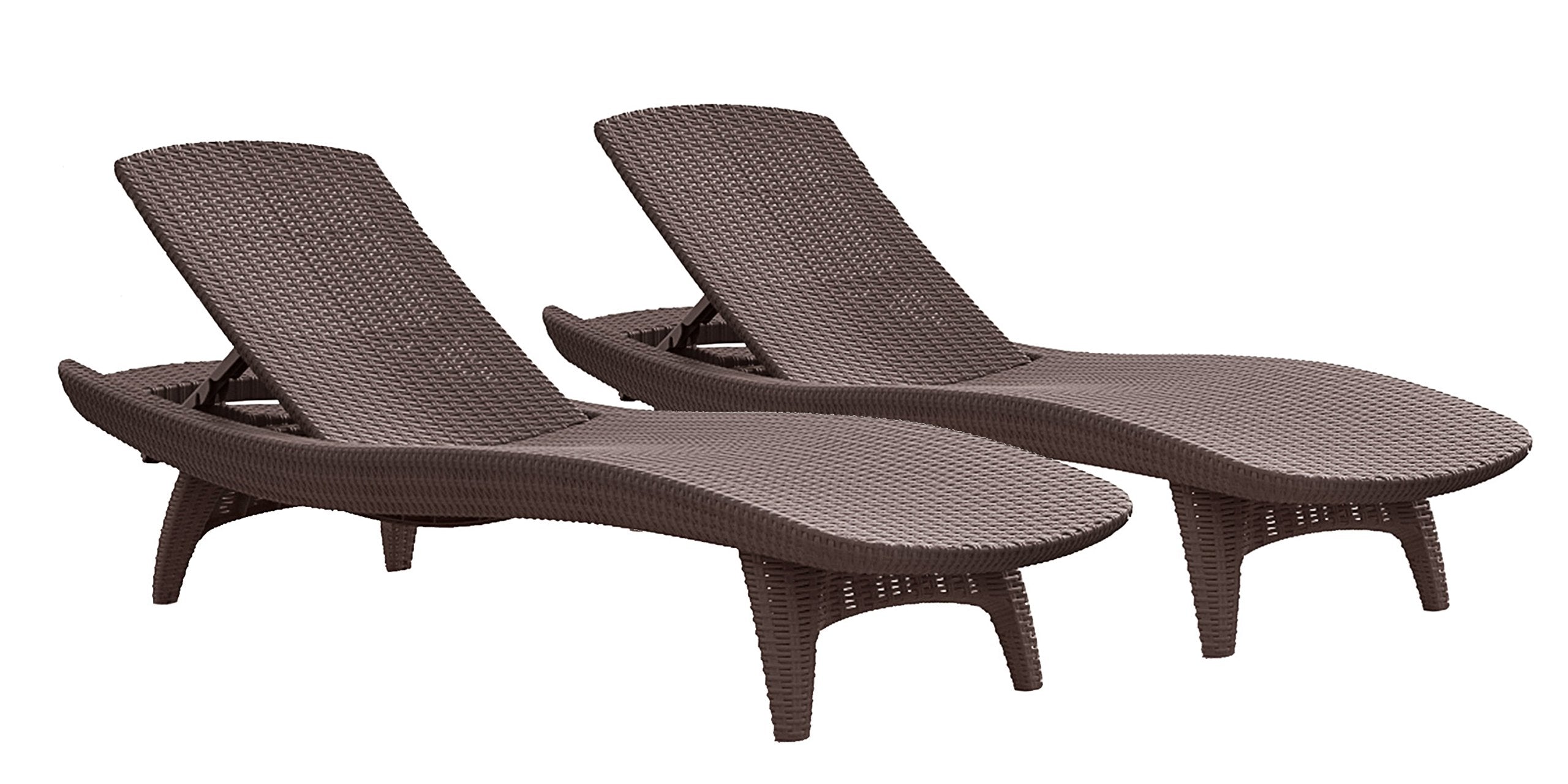 Set of 2 Pacific Sun Lounge Chair Outdoor Chaise Pool Chairs