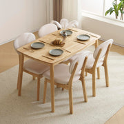 5-Piece Wood Dining Table Set for 4