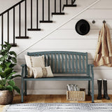 52" Farmhouse Outdoor Bench, Garden Benches with Rust Free