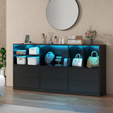 Black Dresser for Bedroom with 6 Drawers, Chest of Drawers