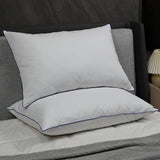 Feather Down Pillows Queen Size Set of 2, Luxury Goose Feather Pillow for Sleeping