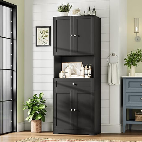 Tall Bathroom Storage Cabinets, Modern Linen Storage Cabinet