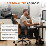 Home Office High Back Reclining Desk Chair with Footrest, Big and Tall Adjustable Height