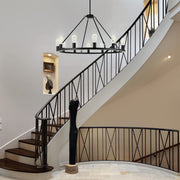 Sonoro Black Chandelier Dining Room Light Fixture Large Wagon Wheel Chandelier Rustic