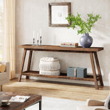 Farmhouse Console Entryway Table: 70.9 Inches All Wood Console Table for Entrance,