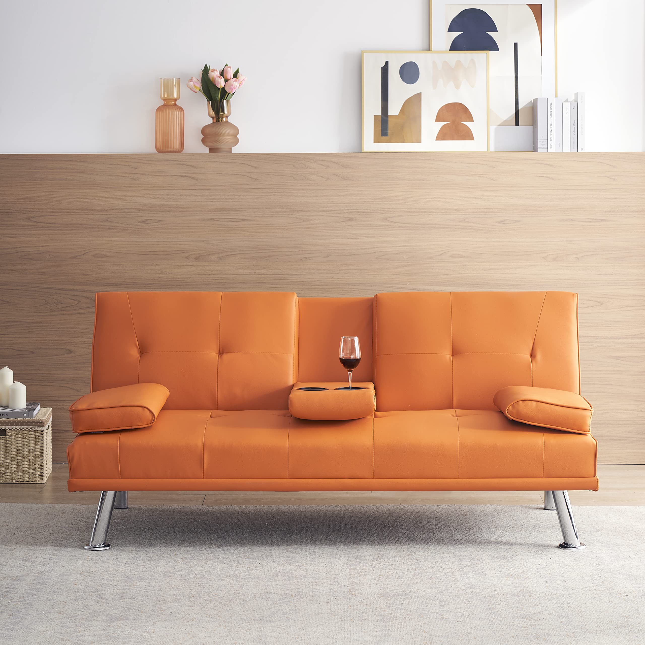 Rose-SF-00540-DX Sofas, 67" W x 31" D x 33" H, Orange