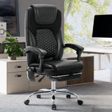 Executive Office Chair with Massage, Heat & Footrest - Ergonomic High-Back Recliner