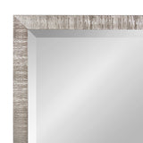 Reyna Modern Rectangle Wall Mirror, 24 x 36, Silver, Framed Rectangular