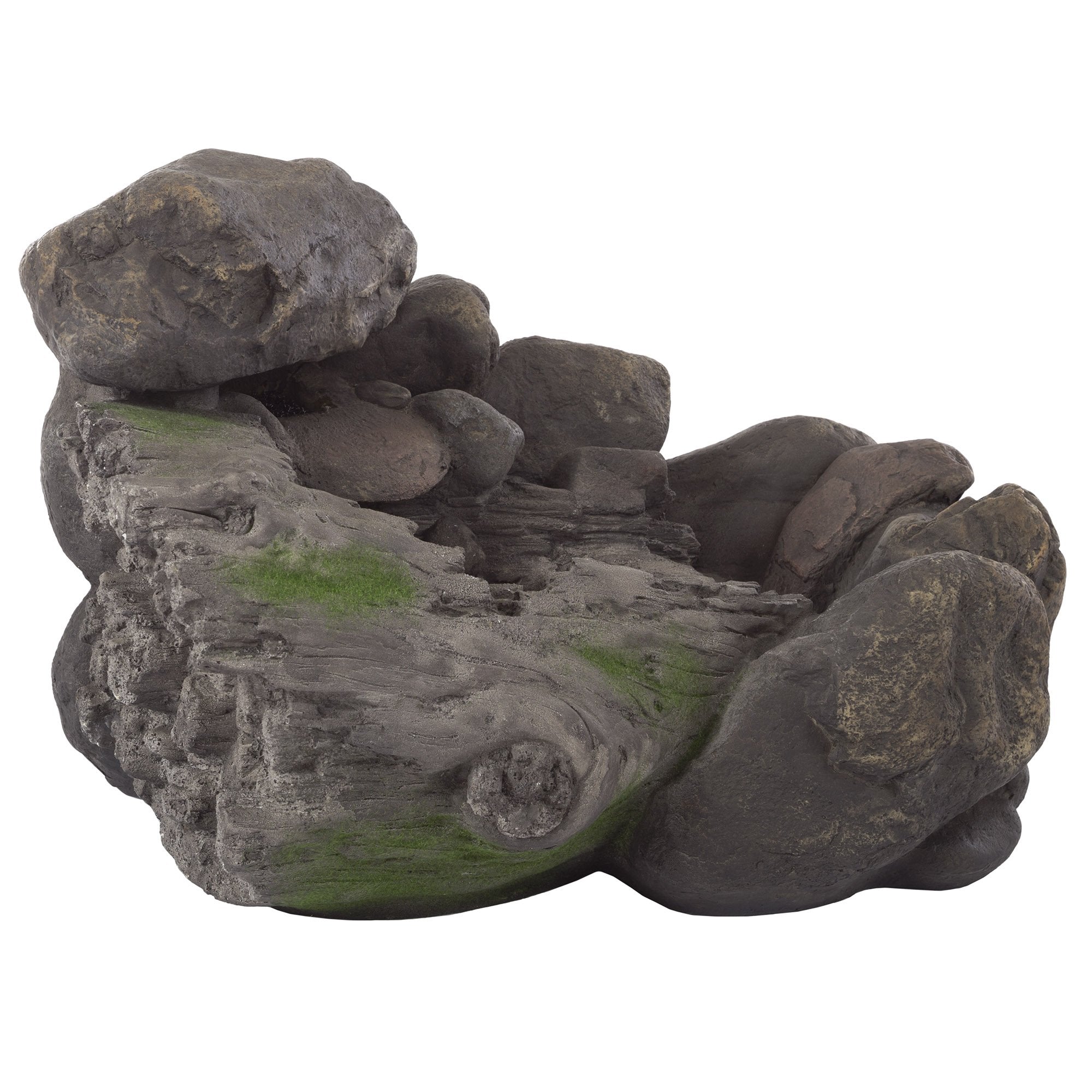 Outdoor Fountain with Polyresin Stone Waterfall – Water Feature with Realistic Appearance and Soothing