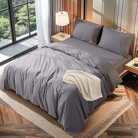 100% Cotton 1200 Thread Count King Size Sheets Set