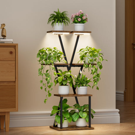 Plant Stand Indoor with Grow Lights - Corner Plant Shelf, 39" Corner Shelf for Indoor Plants Multiple