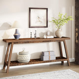 Farmhouse Console Entryway Table: 70.9 Inches All Wood Console Table for Entrance,