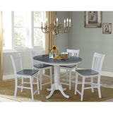 Concepts Chairs Dining Table Set, White/Heather Gray