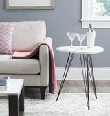 Home Collection Wolcott Mid-Century Modern Grey and Black Side Table