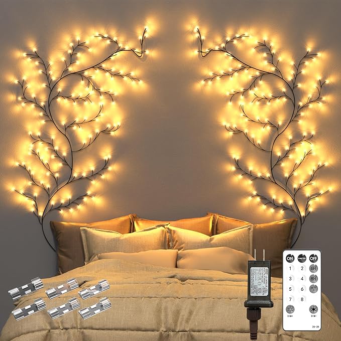 Willow Vine Lights Room Decor: 7.5Ft Home Decorations Flexible Enchanted Fairy Lights