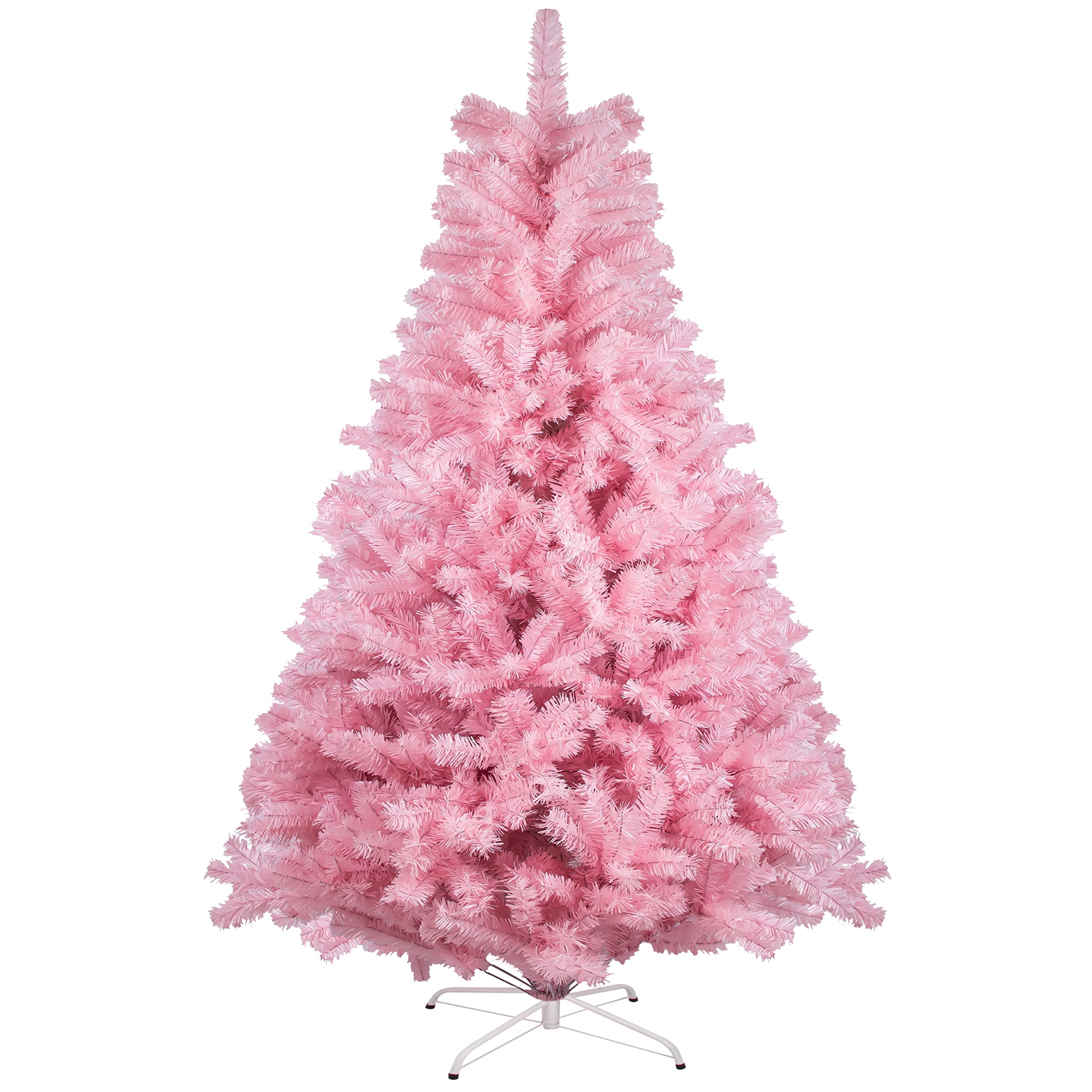 Artificial Christmas Pine Tree Fake Xmas Spruce Trees Holiday Decoration with Metal