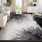 Modern Black Large Rugs for Living Room - Machine Washable 6x9 Area Rugs Non-Slip