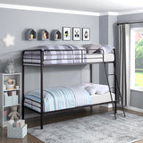 Metal Bunk Bed, Twin/Twin, Bronze