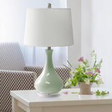 LT3312-SGE 26.25" Polished Contemporary Ceramic Tear Drop Shaped Table Lamp