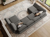 Shaped Couch Modular Sofa Reversible Storage Ottoman Sofa Oversized Couches