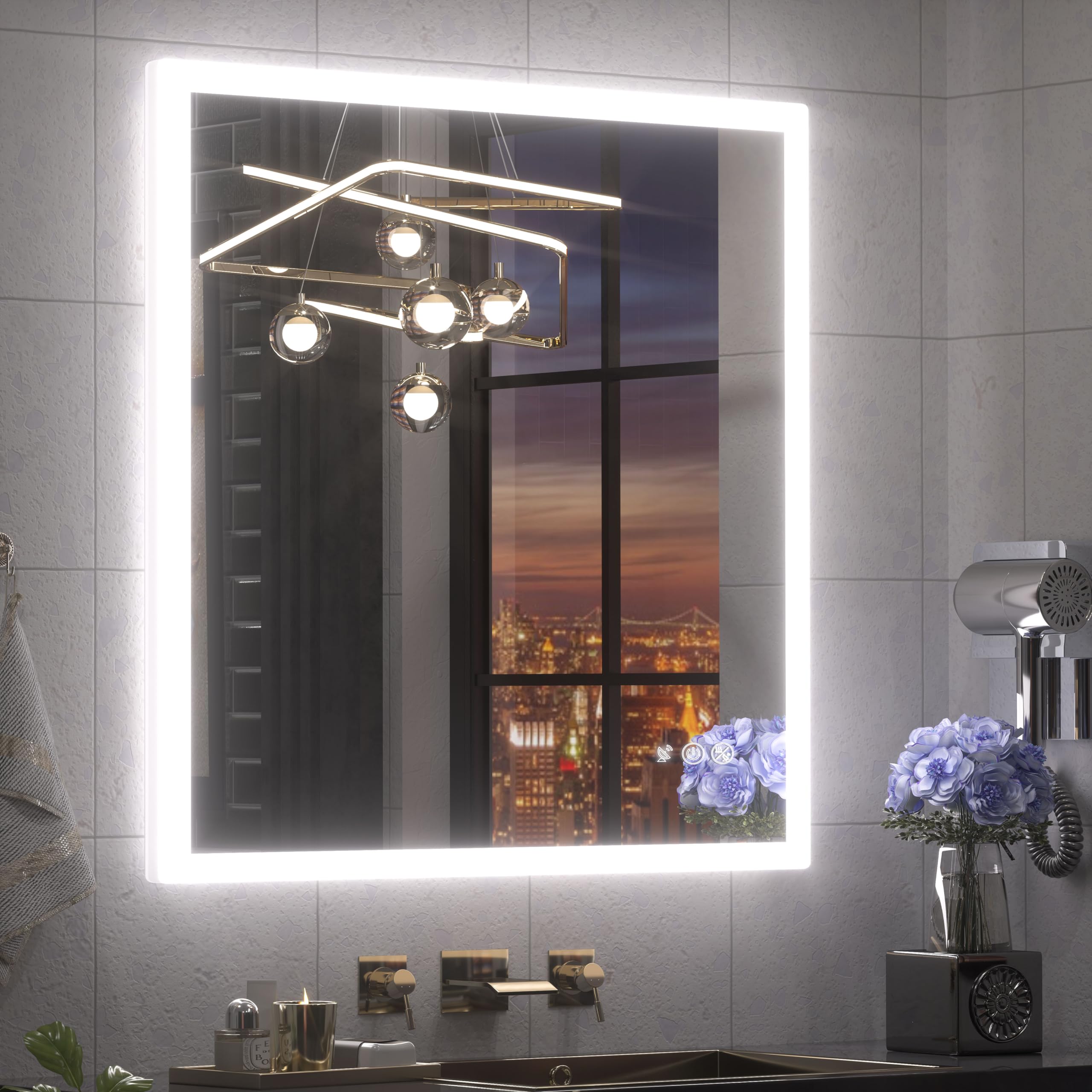 LED Mirror for Bathroom with Lights Acrylic Sensor Mirror