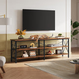 Stand up to 70 Inch TV, 63" Entertainment Center, TV Media Console with 3-Tier Storage