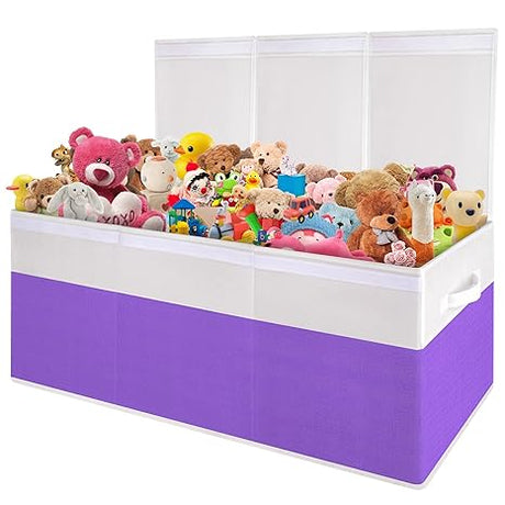 Extra Large Toy Chest for Boy and Girl, 118L Toy Storage Organizer Stuffed Animals Holder