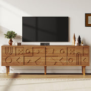 70-Inch Mid-Century TV Stand with Storage