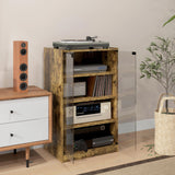 Media Cabinet, 4-Tier Stereo Cabinet, Modern Audio Video Media Stand