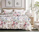 Comforter King Size, 600 Thread Count Cotton White Printed