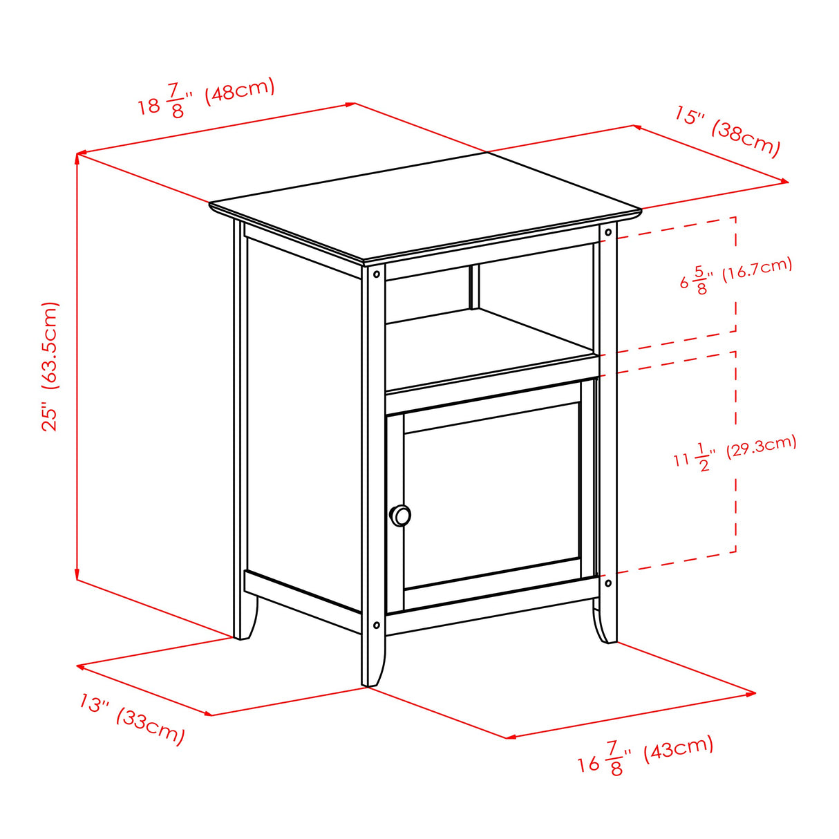 Wood Henry Accent Table, Natural,