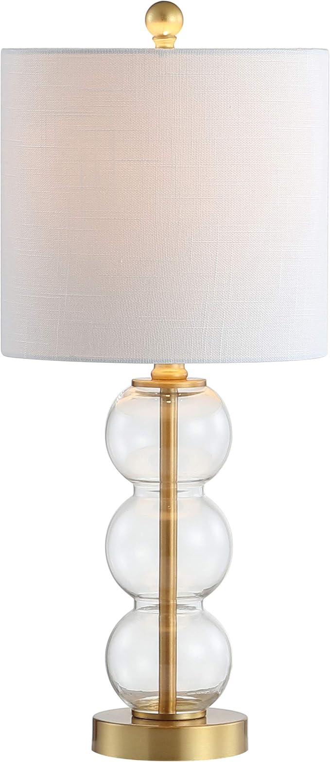 JYL1021A February 21" Glass/Metal LED Table Lamp Contemporary Bedside Desk