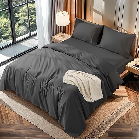 100% Cotton 1200 Thread Count King Size Sheets Set