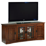 82360 Solid Wood Mission Oak Four Door TV Stand For 65" TVs Universal TV Console